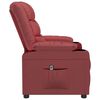 vidaXL Poltrona Reclinabile Elettrica Rosso Vino in Similpelle
