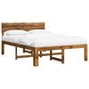 vidaXL Letto matrimoniale con testiera ROSTOCK Naturale 120 x 200 cm