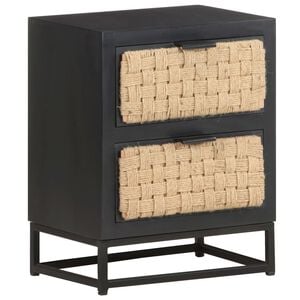 vidaXL Comodino 40x30x50 cm in Legno Massello di Mango