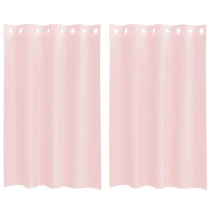 vidaXL Tende in Voile con Occhielli 2 pz Rosa Chiaro 140x175 cm