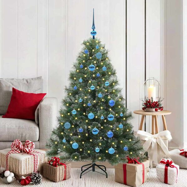 vidaXL Albero di Natale artificiale con 150 LED Verde 150 cm PE e PVC