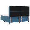 vidaXL Letto con Box Springs LED e Materasso Blu 180 x 200 cm Velluto