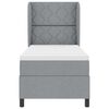 vidaXL Letto a molle con materasso Grigio chiaro 80 x 200 cm Tessuto