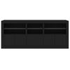 vidaXL Credenza con Luci LED Nera 162x37x67 cm