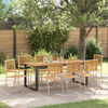 vidaXL Set da Pranzo per Giardino 9 pcs Beige Legno di Acacia Massello
