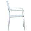 vidaXL Set Mobili da Pranzo per Giardino 5 pz Bianco