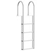 vidaXL Scala da Dock a 4 Gradini Argento 45 &times;11,5 &times;162 cm Alluminio