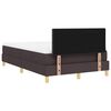 vidaXL Letto a Sorgente LED con led Marrone Scuro 120 x 190 cm Tessuto