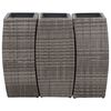 vidaXL Letti Rialzati da Giardino 3 pz in Polyrattan Grigio