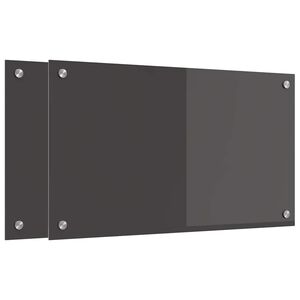 vidaXL Schienale da cucina 2 pz Grigio scuro 70 x 40 cm