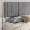 vidaXL Letto con Testiera Rivestita Grigio chiaro 200 x 200 cm
