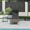 vidaXL Lettino Prendisole con Cuscino Grigio 55x200x44cm in Polyrattan