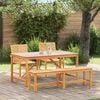 vidaXL Set da Pranzo per Giardino 4 pcs Marrone