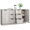 vidaXL Credenze 2 pz Grigio Cemento 60x30x70 cm in Legno Multistrato