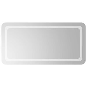 vidaXL Specchio da bagno LED Trasparente 100 x 50 cm vetro temperato