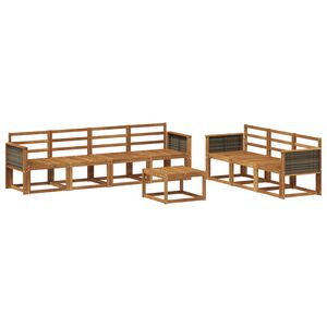 vidaXL Set di divani da esterno 7 pcs Naturale