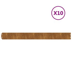 vidaXL Bordure per Prato 10 pz 10x103 cm Flessibili in Acciaio Corten