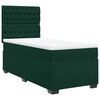 vidaXL Giroletto a Molle con Materasso Verde Scuro 90x200 cm Velluto