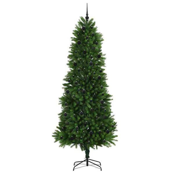 vidaXL Albero di Natale con 300 LED con supporto Verde 240 cm PE