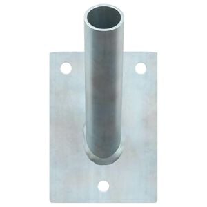 vidaXL Supporto per Bandiera Argento 10,5 x 7,5 x 2,5 cm Acciaio