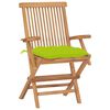 vidaXL Sedie Giardino 2pz con Cuscini Verde Chiaro Legno Massello Teak