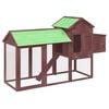 vidaXL Pollaio Moka 193x65x117 cm in Legno Massello di Pino
