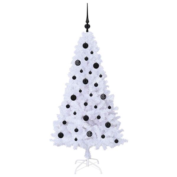 vidaXL Albero di Natale artificiale Bianco 150 cm PVC e Acciaio