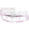 vidaXL Giroletto con Testiera Bianco 140x200 cm in Legno Massello