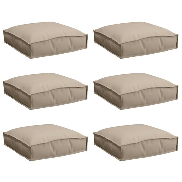 vidaXL Cuscino 6 pcs Talpa 40 x 40 x 8 cm Tessuto Oxford