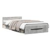 vidaXL Telaio del letto con storage Grigio Cemento 80 x 200 cm