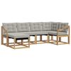 vidaXL Set di divani da esterno 6 pz Bianco e Grigio Chiaro