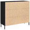 vidaXL Credenza Rovere Nero 90 x 34 x 80 cm Legno multistrato