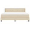 vidaXL Letto a molle con materasso Crema 200 x 180 cm Poliestere