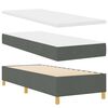 vidaXL Letto a Sorgente LED Grigio scuro 80 x 200 cm Tessuto