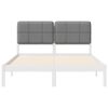 vidaXL Letto con Testiera Rivestita Grigio chiaro 140 x 190 cm
