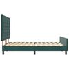 vidaXL Letto a molle con testiera Verde Scuro 140 x 200 cm Velluto