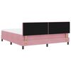 vidaXL Letto a Sorgente LED con materasso Rosa 180 x 200 cm Velluto