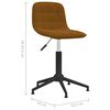 vidaXL Sedia da Pranzo Girevole Marrone in Velluto