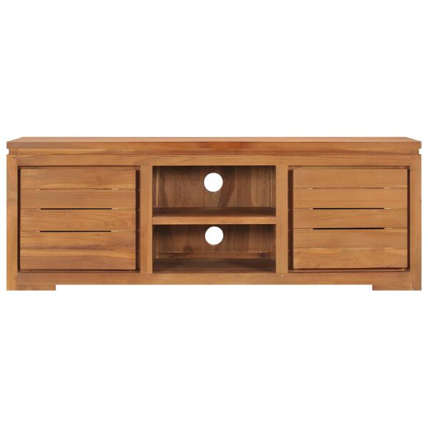 vidaXL Mobile Porta TV 110x30x40 cm in Legno Massello di Teak