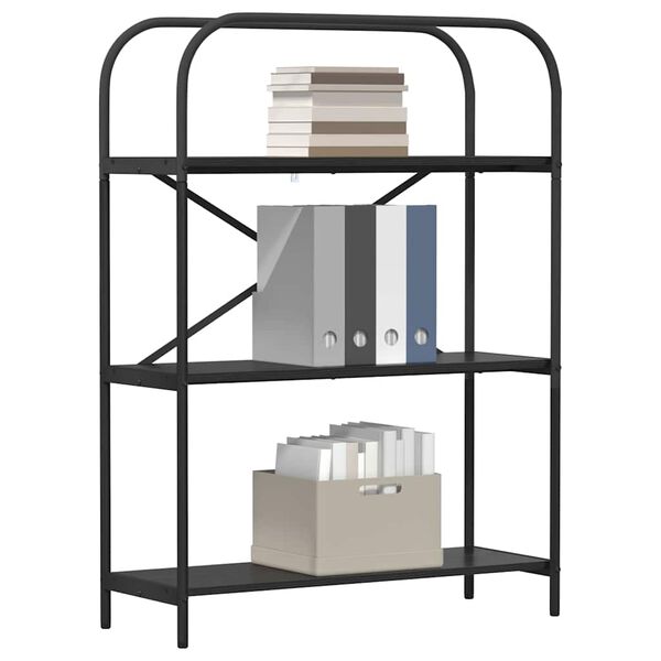 vidaXL Libreria Rovere Nero 80 x 30 x 109 cm Legno multistrato