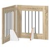 vidaXL Cancello per cani pieghevole con supporti 2 pcs Rovere Sonoma