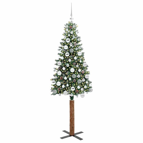 vidaXL Albero di Natale snodato con 300 LED con supporto Verde 180 cm