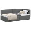 vidaXL Cornice del letto ad angolo Grigio scuro 100 x 200 cm Tessuto