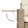 vidaXL Set Divano da Giardino 5 pz con Cuscini Beige Polyrattan Acacia