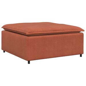 vidaXL Modulo Poggiapiedi Divano Modulare Rosso Arancione 100x100x48cm