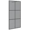 vidaXL Parete Doccia Walk-in Nero 100 x 195 cm vetro temperato