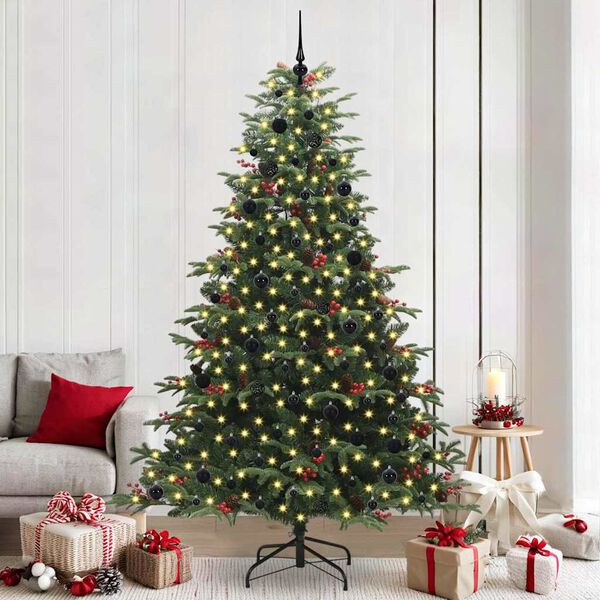 vidaXL Albero di Natale artificiale con 300 LED Verde 240 cm