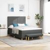 vidaXL Letto a molle con materasso Grigio scuro 140 x 190 cm Tessuto