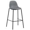 vidaXL Set da Bar 3 pz in Tessuto Grigio Chiaro