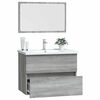 vidaXL Set Mobili da Bagno 2 pz Grigio Sonoma in Legno Multistrato